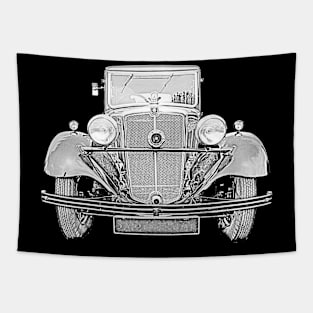 Morris 10-4 1930s British classic car monochrome Tapestry