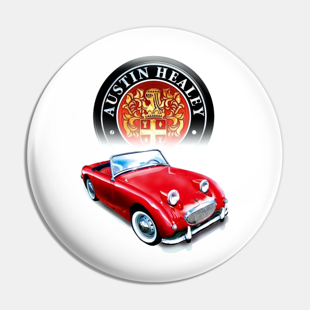 Austin Healey Bug Eye Pin by Midcenturydave