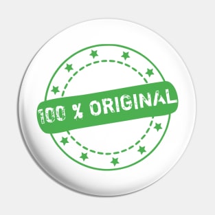 100 % Original Stamp Icon Pin