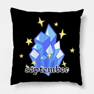 September Sapphire Pillow