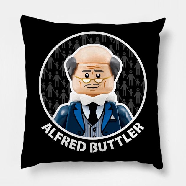 Alfred Buttler with two Tees - Parental Lock - Single Pillow by Barn Shirt USA