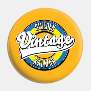 Kalmar sweden vintage style logo Pin