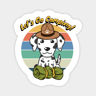 Cute Dalmatian Wants to go Camping Magnet