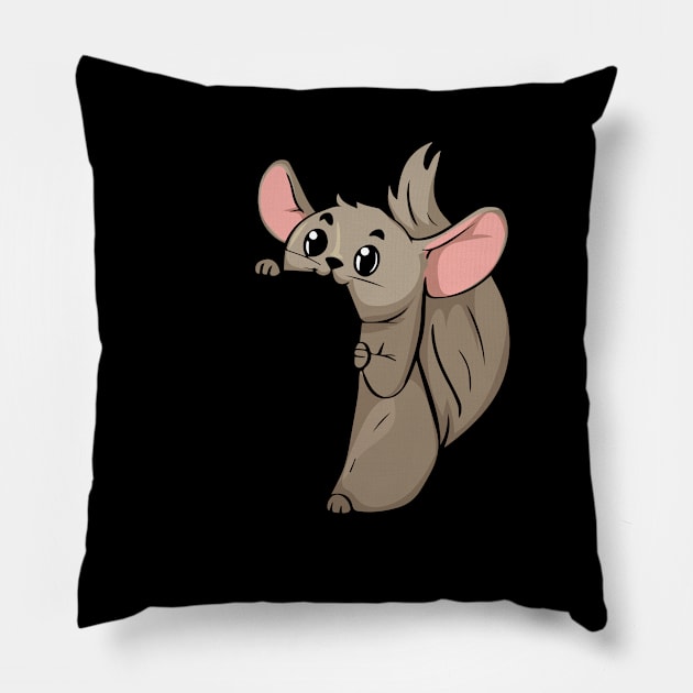 Cute Chinchilla Hamster Pet Owner Rodent Gift Pillow by ChrisselDesigns