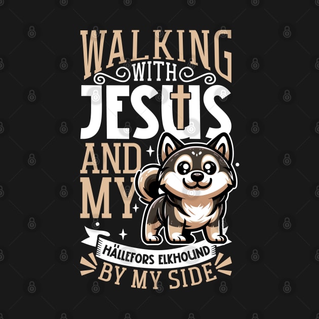 Jesus and dog - Hällefors Elkhound by Modern Medieval Design