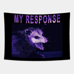 Purple Possum Response Tapestry