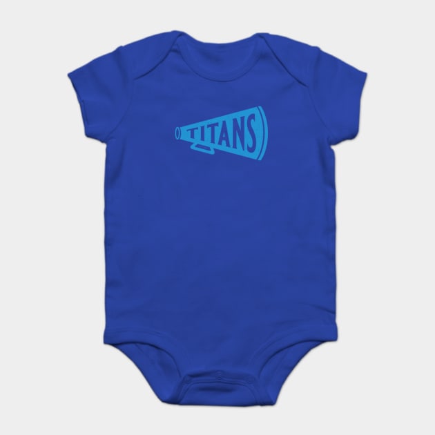 Vintage Megaphone - Tennessee Titans (Blue Titans Wordmark) Baby Bodysuit