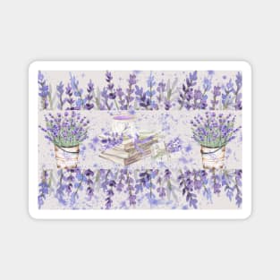 Purple Lavender Floral Flower Art Magnet