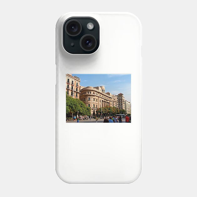 Plaça de Catalunya Phone Case by tomg