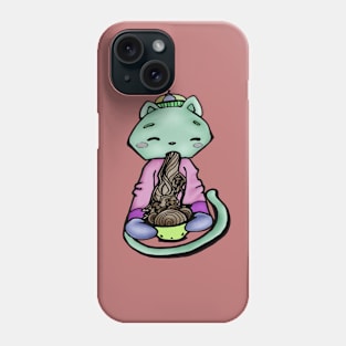 Kitty Loves Ramen (Kawaii Cat Edition) Phone Case