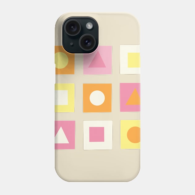 Abstract Geometric Shapes Design Phone Case by DankFutura