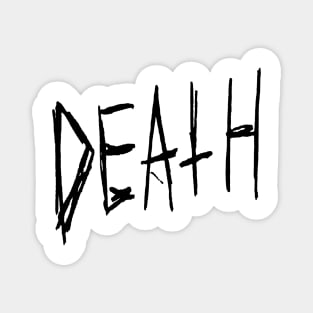 Dark Death Text Design Magnet