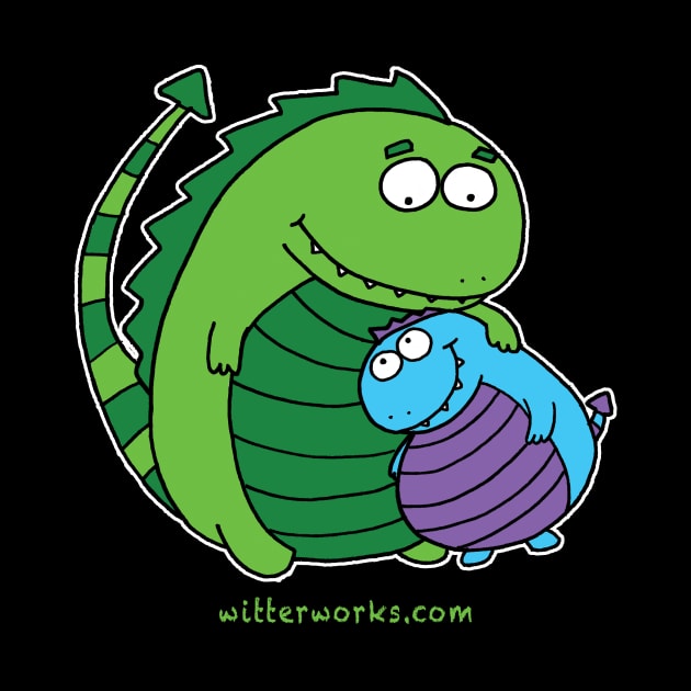 Dragon Snuggles (no text) by witterworks