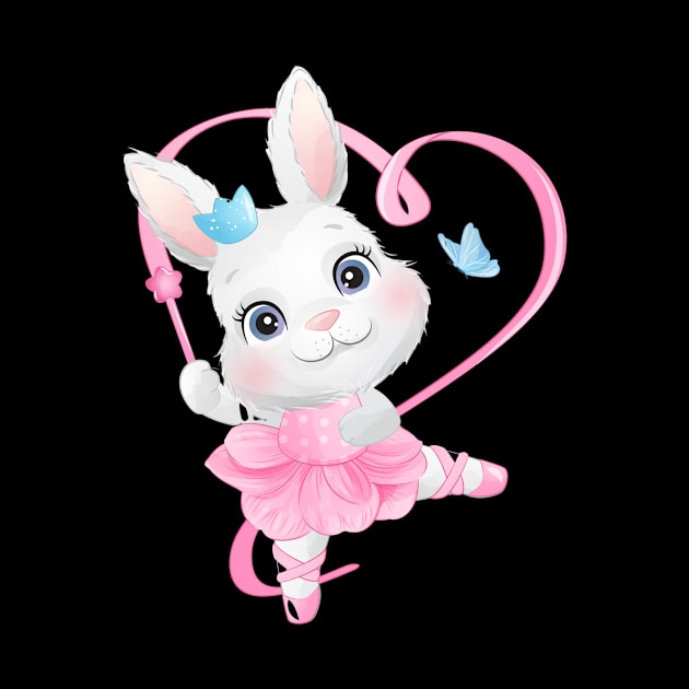 Cute little bunny with ballerina by zwestshops