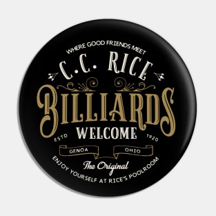 C.C. Rice Billiards Pin