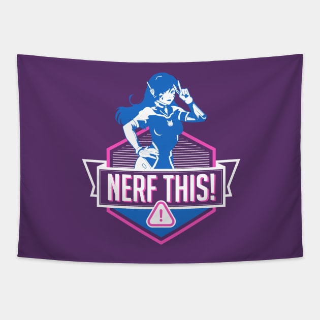 Nerf This! D.Va Tapestry by digitalage