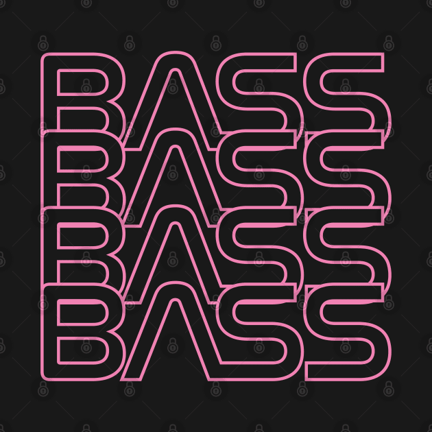 Bass Repeated Text Hot Pink by nightsworthy