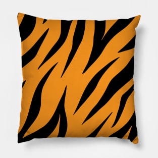 Tiger pattern stipes silhouette Pillow