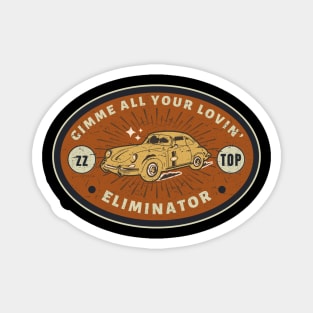 Zz Top - Eliminator // Art Work Logos Vintage Style Fan Art Designs Magnet