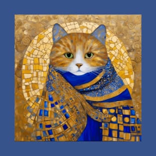 Klimt Tabby Cat with Green Eyes T-Shirt