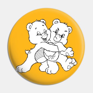 twin bears hugging Pin