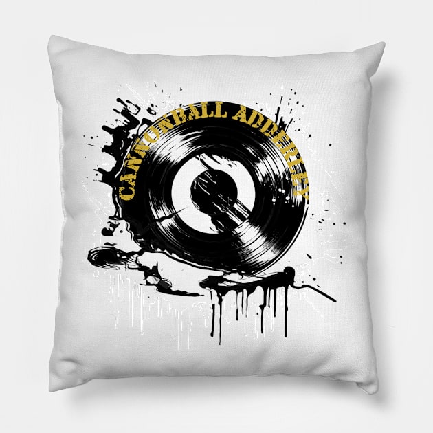 Splash Vinyl - Cannonball Aderley Pillow by MORRISWORD