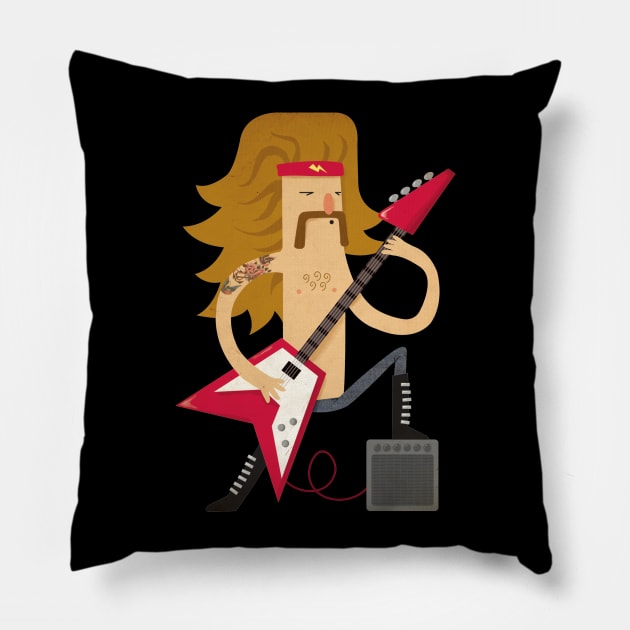 For Those About to Rock Pillow by DinoMike