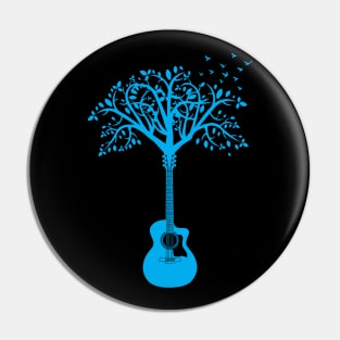 Acoustic Guitar Tree Blue Pin
