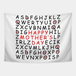 Funny Happy Mother Day Word Shirt For Men Women Tapestry