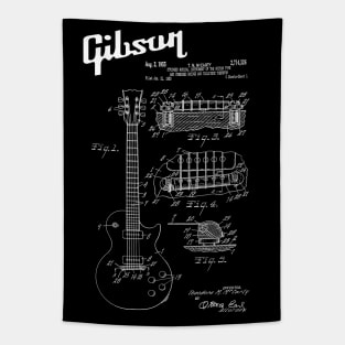 Guitar Les Paul White Patent Tapestry