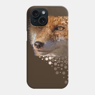 Fox pointillism Phone Case