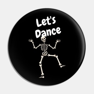 Fun Dancing Halloween Skeleton Pin