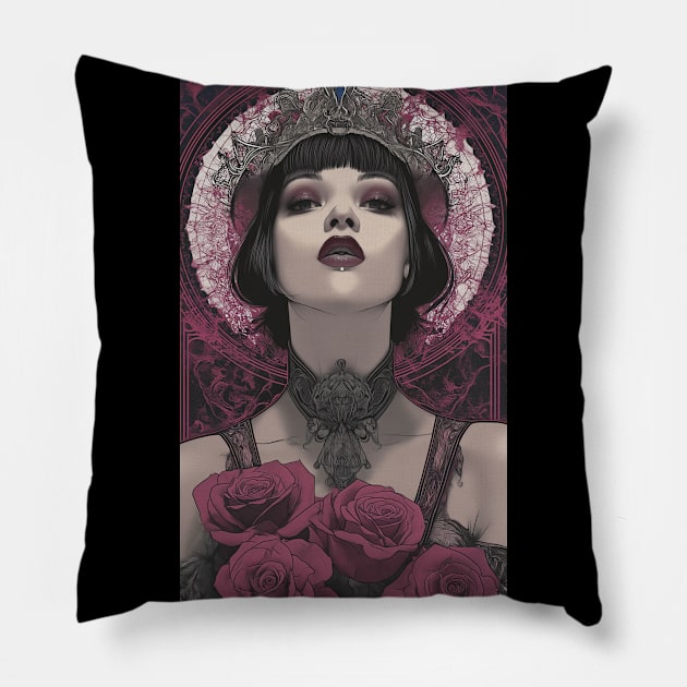 Goth Queen Pillow by DarkSideRunners