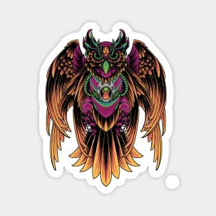 Owl cyborg Backprint Magnet