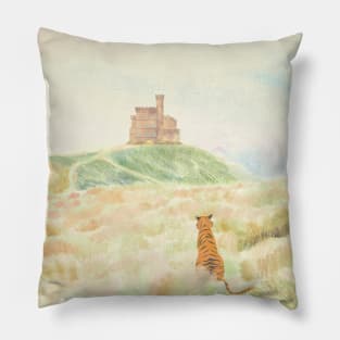 Tiger and castle Pillow