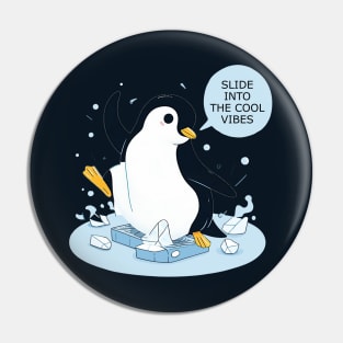 snowy penguin Pin