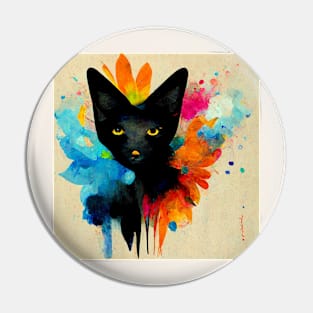 Abstract Cat Pin