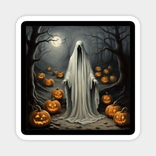 Ghostly Halloween Magnet