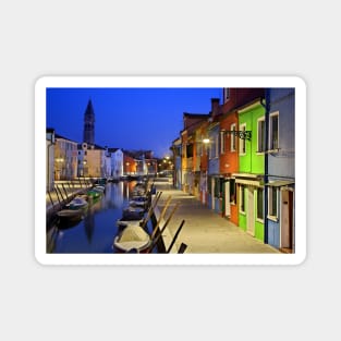 Night falling on Burano island - Venice Magnet