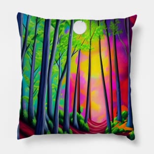 Beautiful Forest Moonlight Pillow