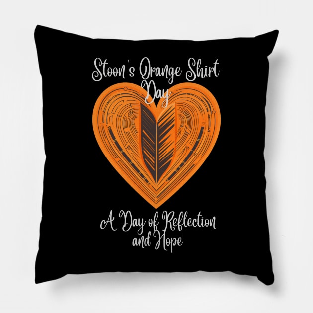 Saskatoon's Orange Shirt Day Pillow by Stooned in Stoon