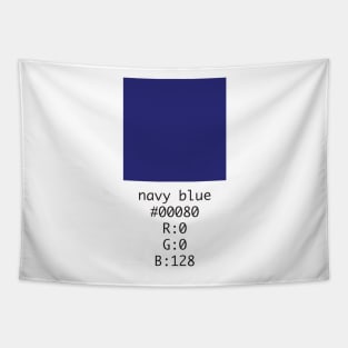 Navy Blue Hex and RGB Code Tapestry