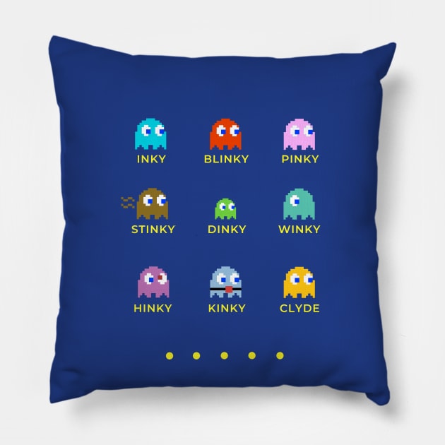 Nine Ghosts Roll Call Pillow by GeekGiftGallery