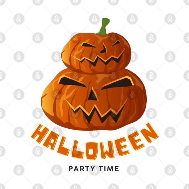 Halloween Scary Evil Pumkin Party time by Rub14ekArts