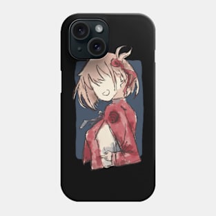 Lycoris recoil faceless Chisato nishikigi in a watercolor art design Phone Case