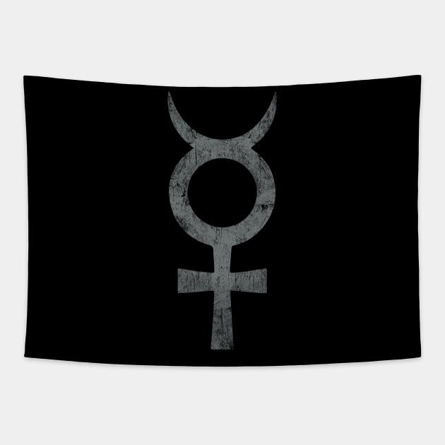 Planet Mercury symbol astronomical astrophysics gift Tapestry by Keleonie