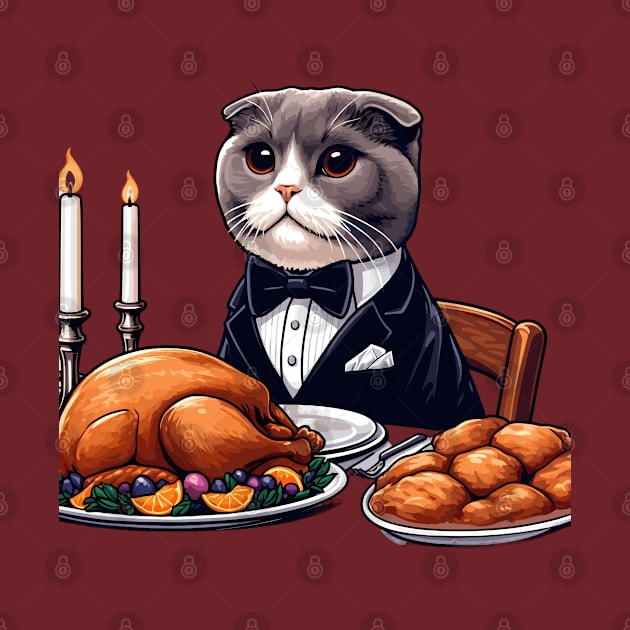 British Shorthair Cat Thanksgiving by Graceful Designs