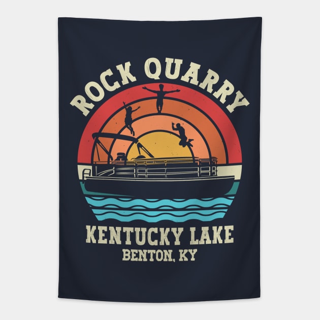 Kentucky Lake Rock Quarry Tapestry by Etopix