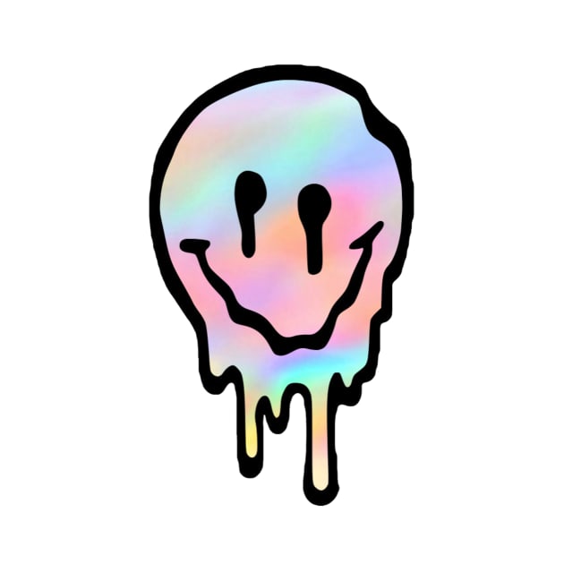 Pastel Drippy Smiley Face by lolsammy910