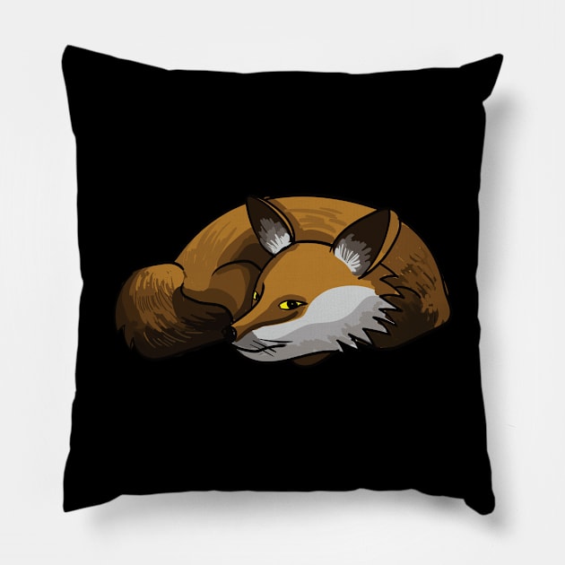 Fox Foxes cute forest animal gift Pillow by Jackys Design Room